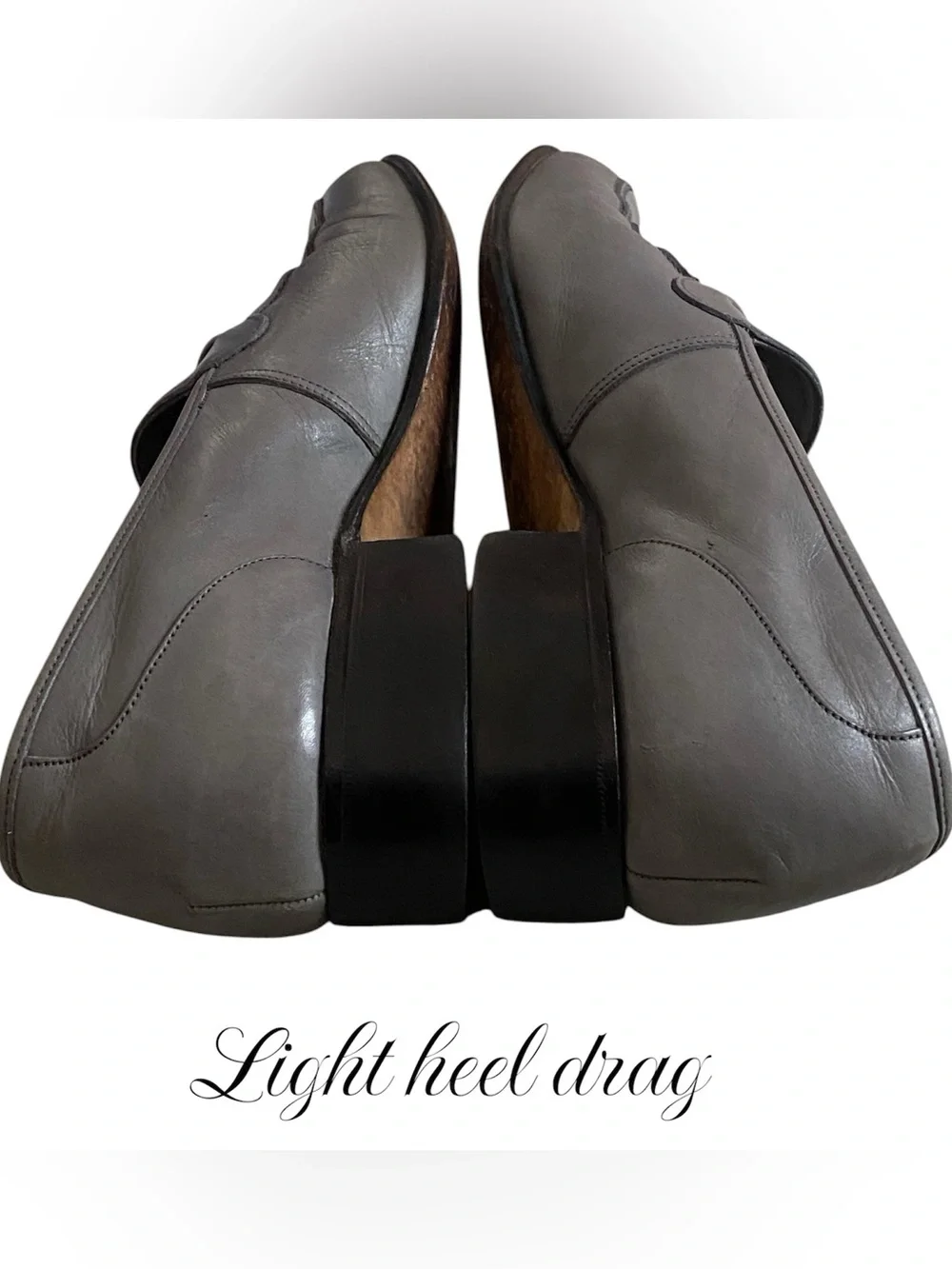 Bally men’s Loma gray leather loafers Made in Switzerland